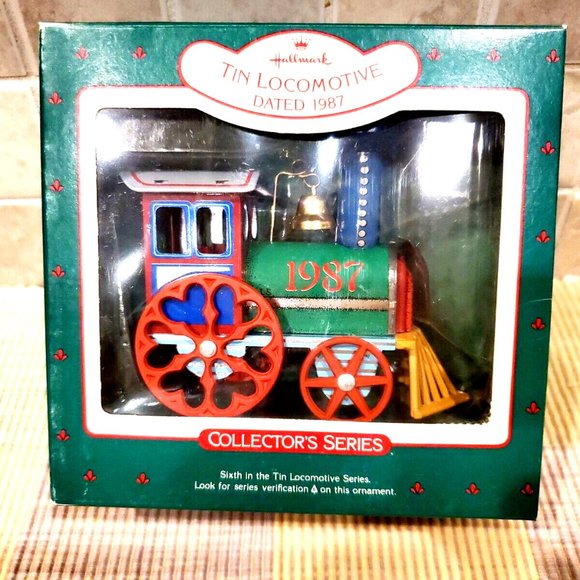 Tin Locomotive Collectors Series 1987 - Hallmark Keepsake Christmas Ornament #6 - Picture 1 of 3